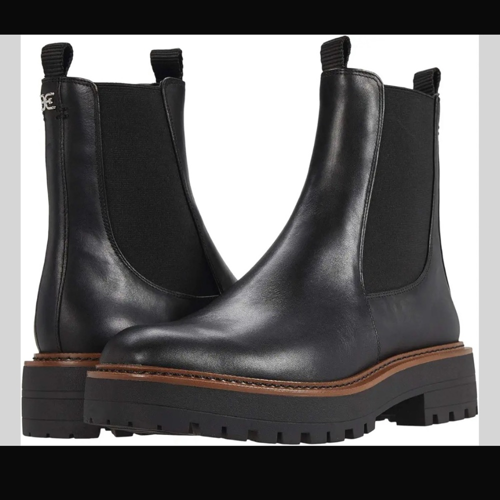 Sam Edelman Black Leather Chelsea Boots